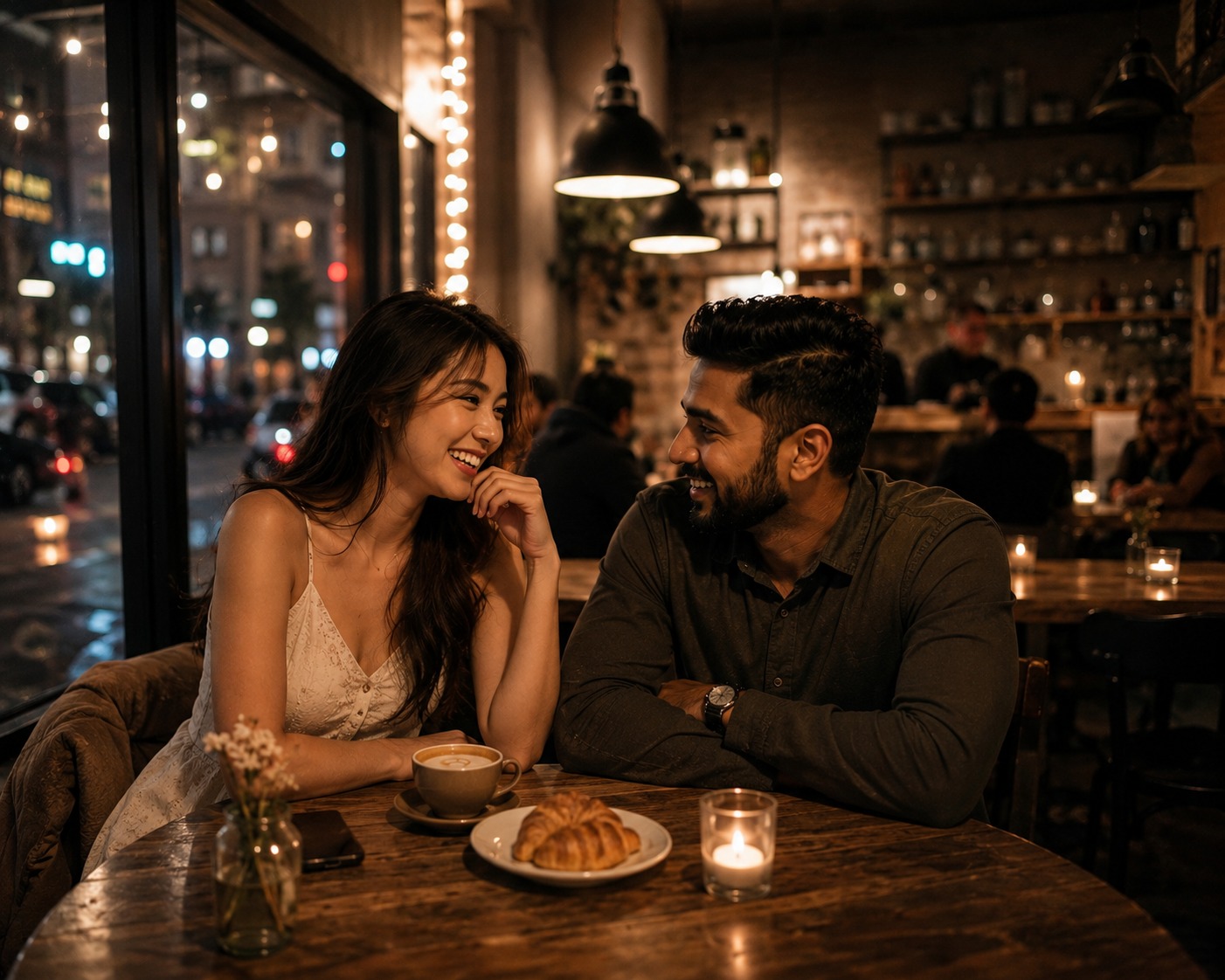 Couple on a coffee date